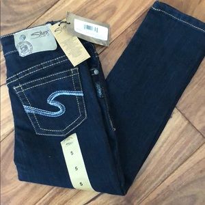 SILVER mid rise skinny jeans